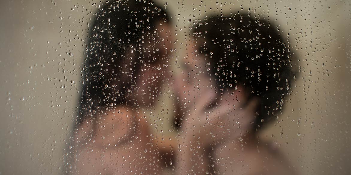 A couple in the shower